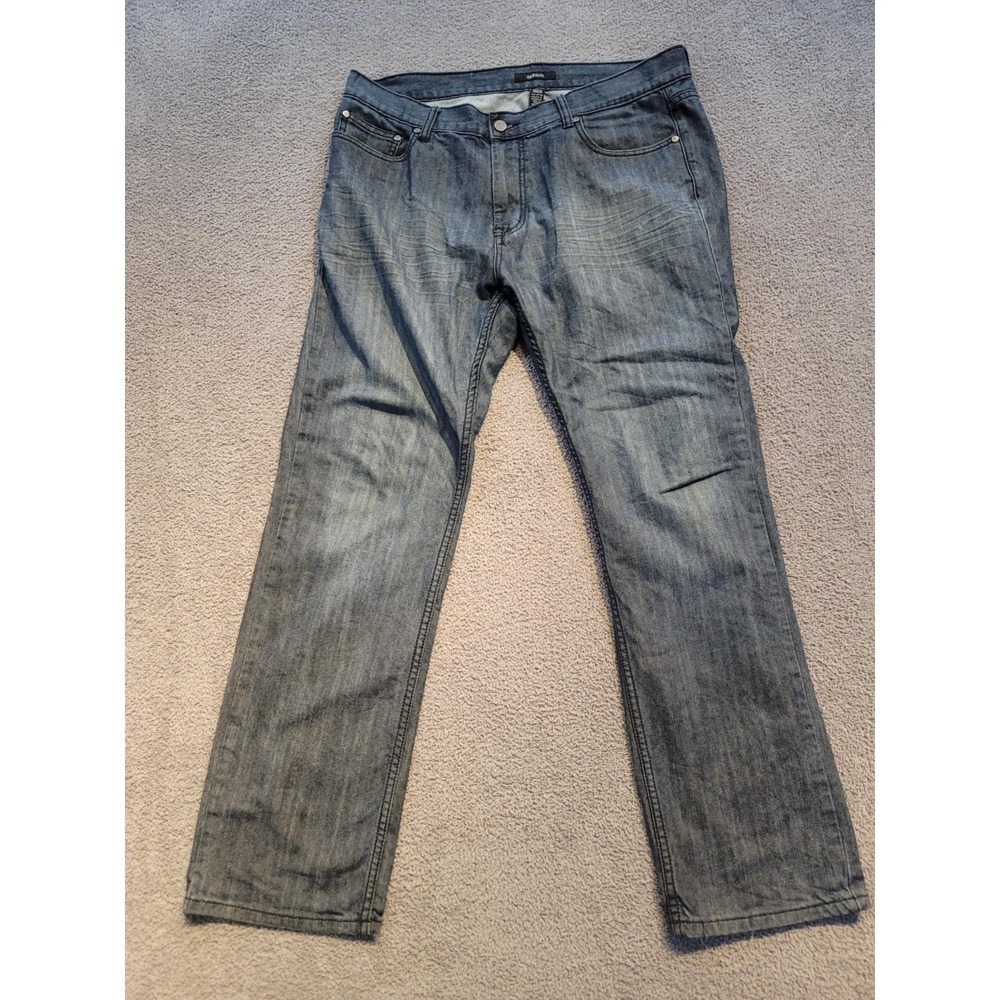 Alfani Men's Gray Denim‎ Jeans 36x32 Straight Leg (Remove)